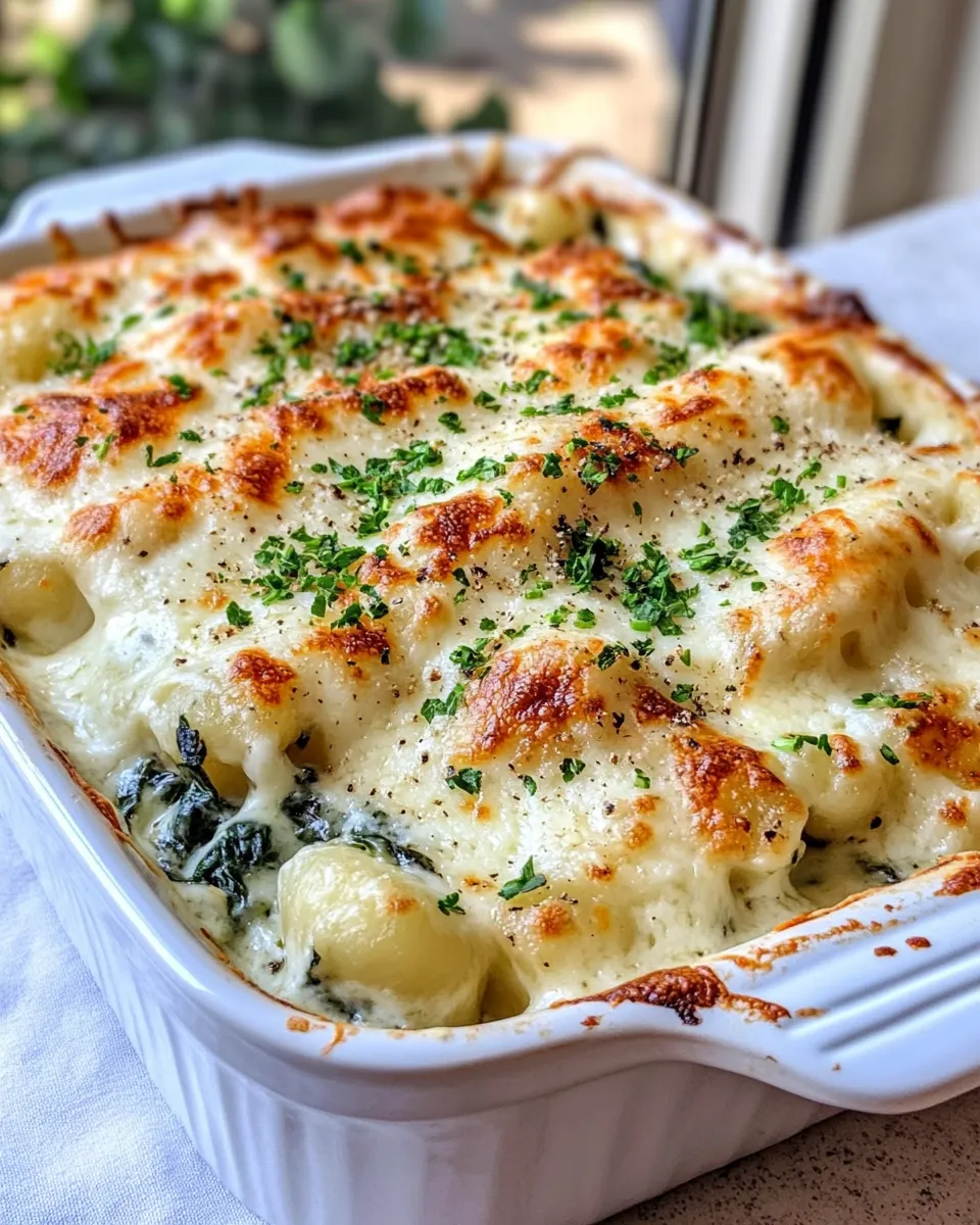 Classic Creamy Spinach and Artichoke Gnocchi Bake image