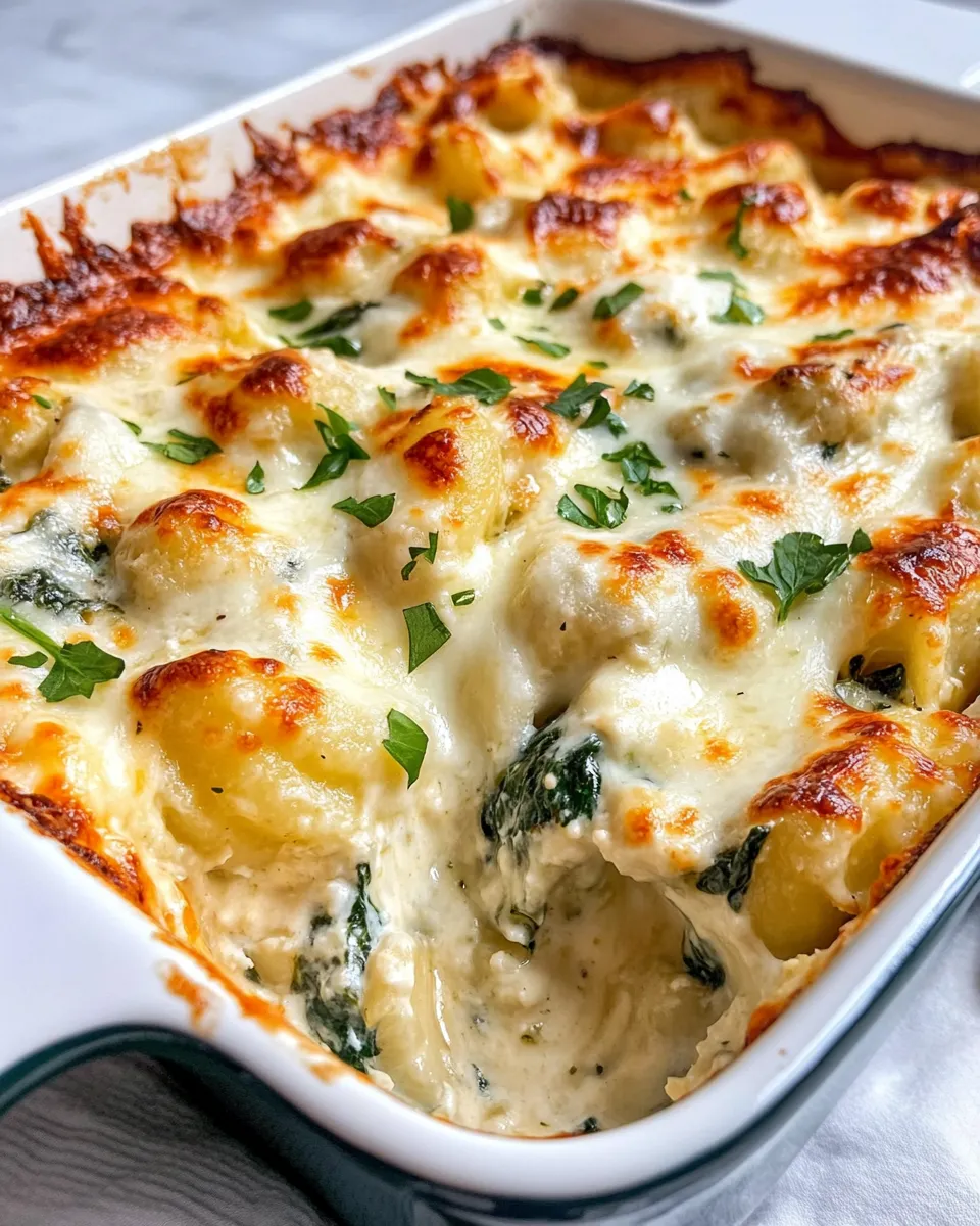 Easy Creamy Spinach and Artichoke Gnocchi Bake recipe photo