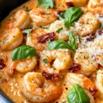 Homemade Creamy Sun-Dried Tomato Shrimp Gnocchi recipe photo