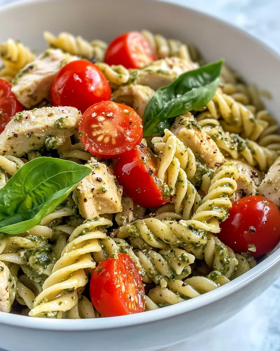 Delicious Creamy Sunflower Pesto Fusilli (nut-free) food shot