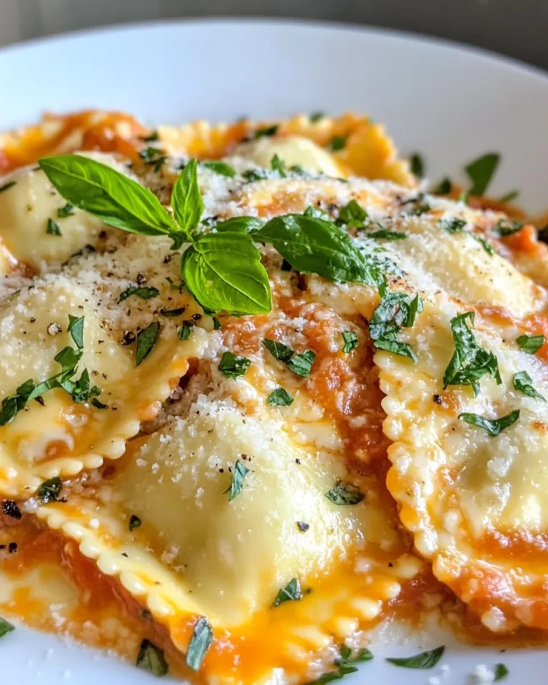 Homemade Creamy Tomato Basil Chicken Ravioli recipe photo