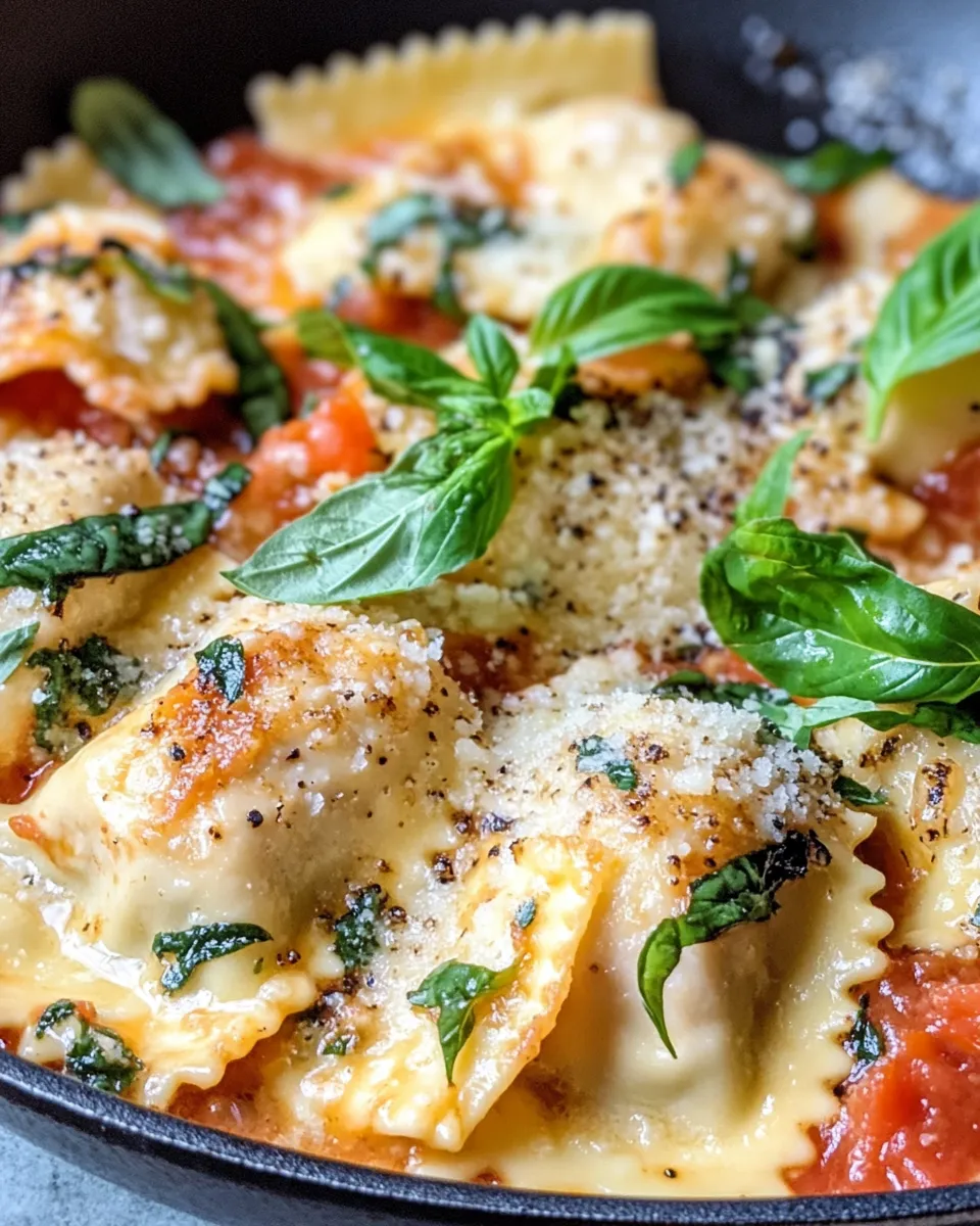 Classic Creamy Tomato Basil Chicken Ravioli dish photo