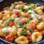 Homemade Creamy Tomato Basil Mozzarella Gnocchi photo