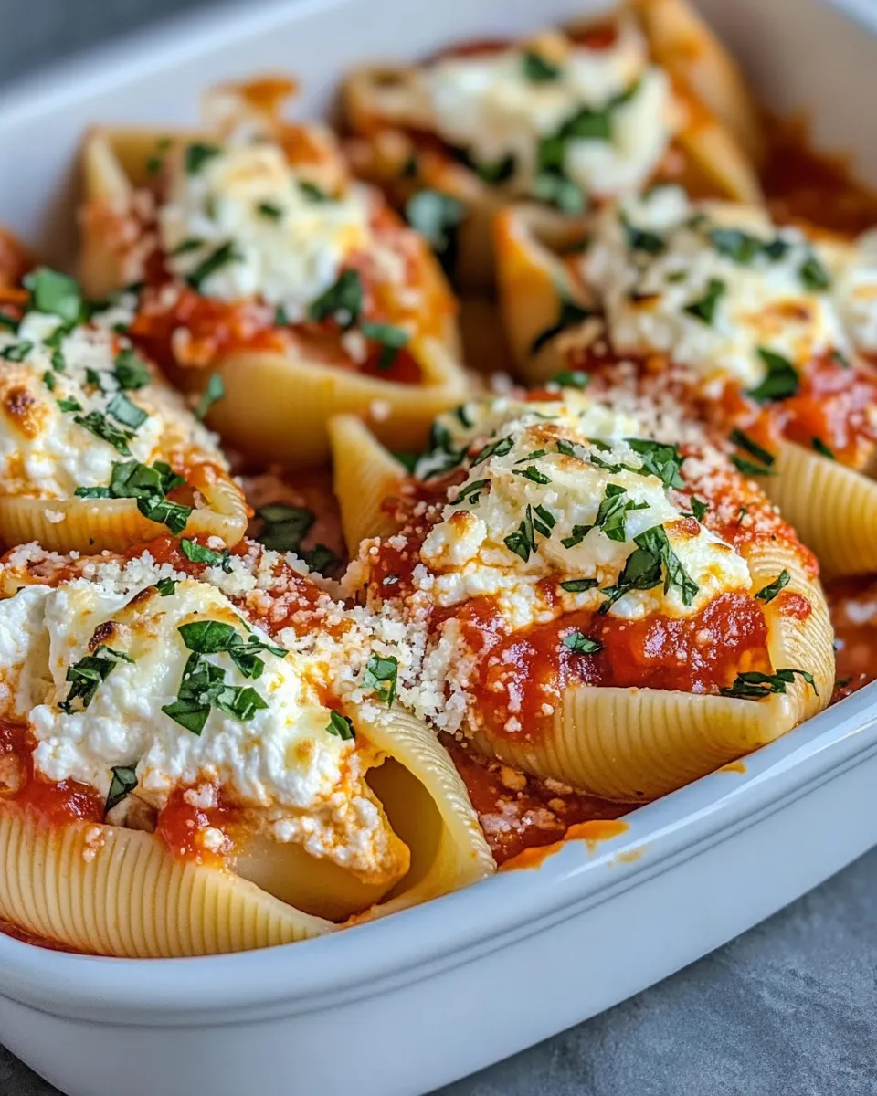 Delicious Creamy Tomato Ricotta Shells plate image