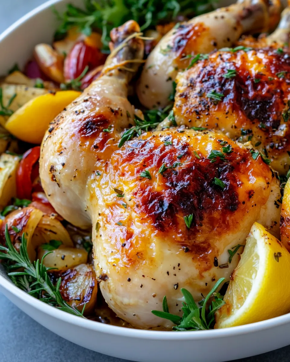 Classic Garlic-Butter Roast Chicken with Pan Drippings image