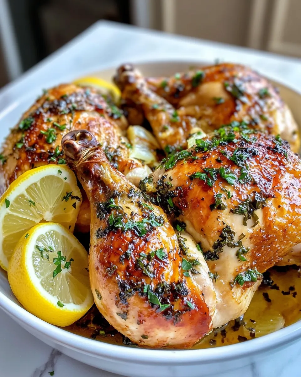 Easy Garlic-Butter Roast Chicken with Pan Drippings recipe photo