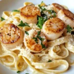 Easy Garlic Butter Scallop Fettuccine photo