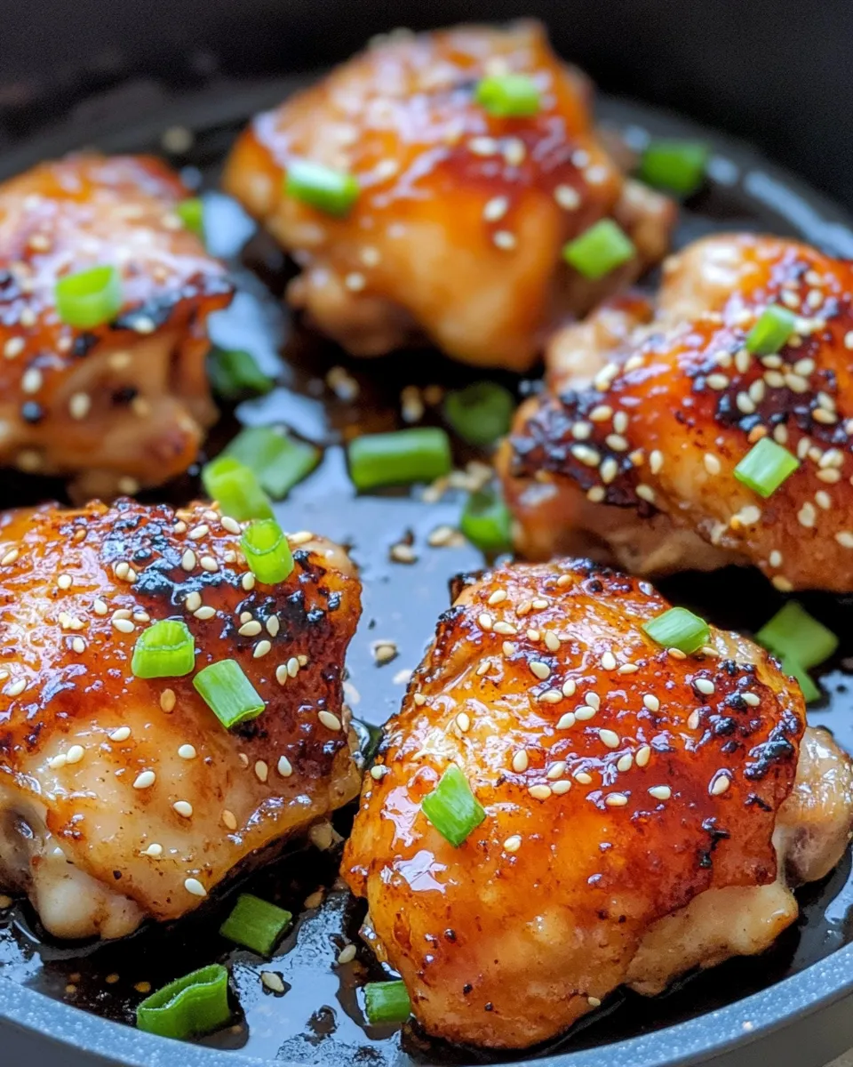 Delicious Honey-Garlic Chicken Thighs (One-Pan) plate image
