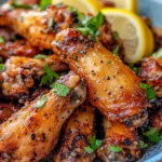 Homemade Honey-Lemon-Pepper Chicken Wings (Crispy Oven) recipe photo