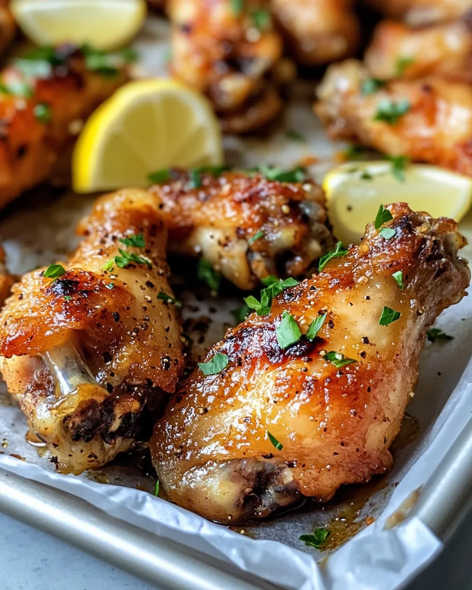 Classic Honey-Lemon-Pepper Chicken Wings (Crispy Oven) dish photo