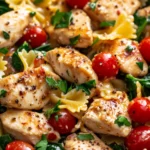 Homemade Honey Mustard Chicken Bowtie Pasta photo