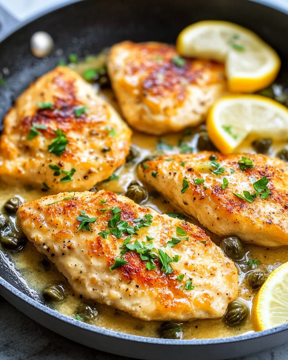Easy Lemon-Butter Chicken Piccata with Capers dish photo