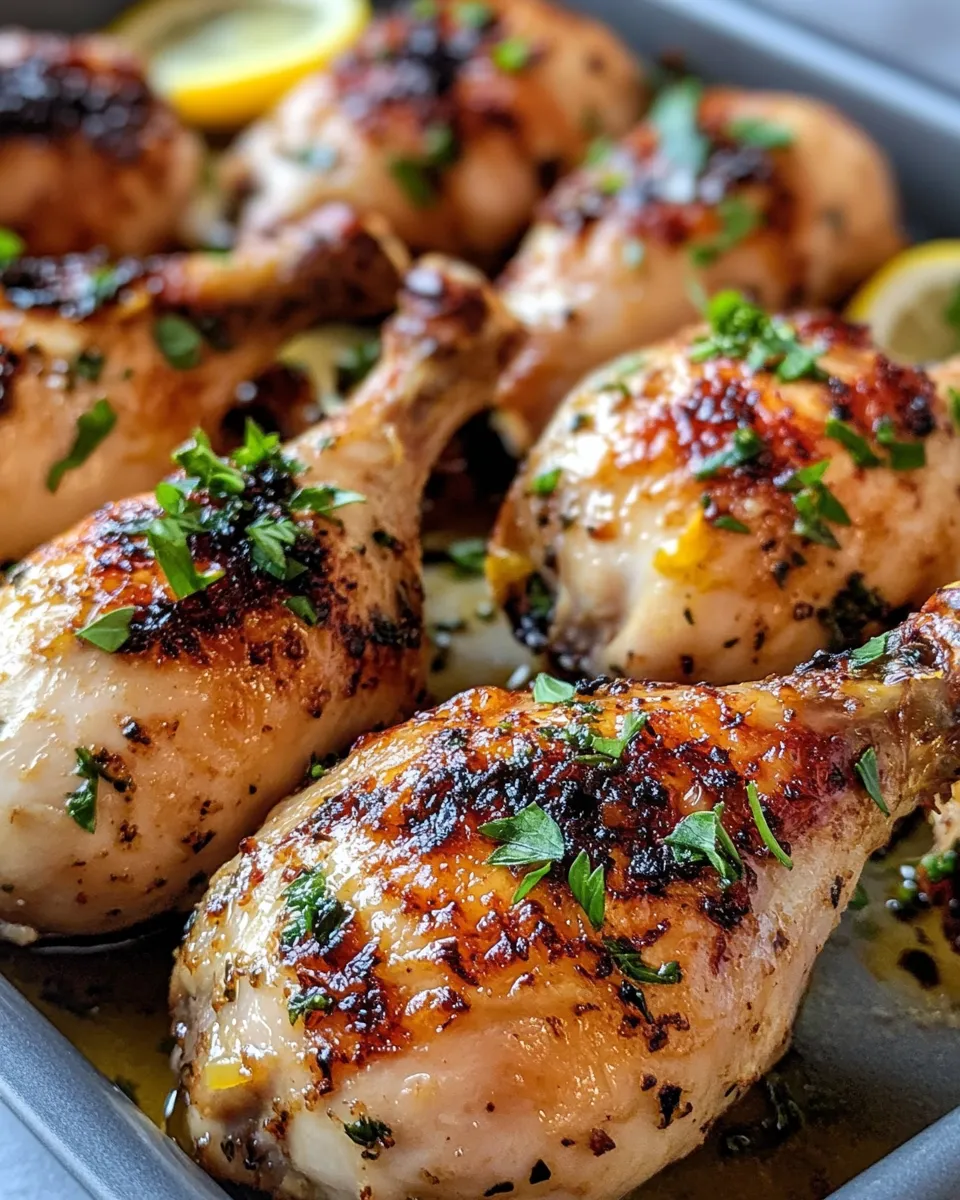 Homemade Lemon-Garlic Roast Chicken Legs with Herbs recipe photo