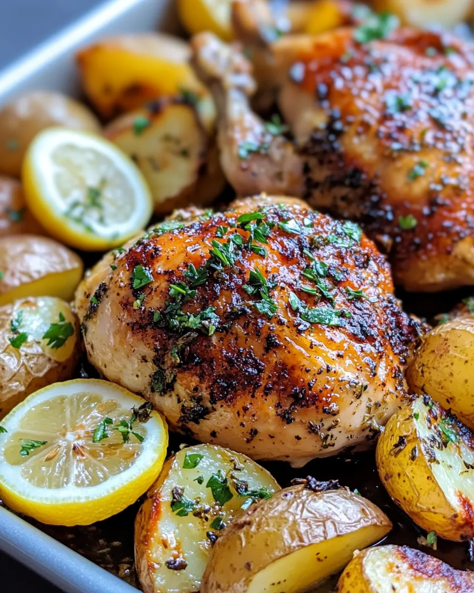 Easy Lemon-Herb Roast Chicken & Potatoes (Sheet Pan) recipe photo