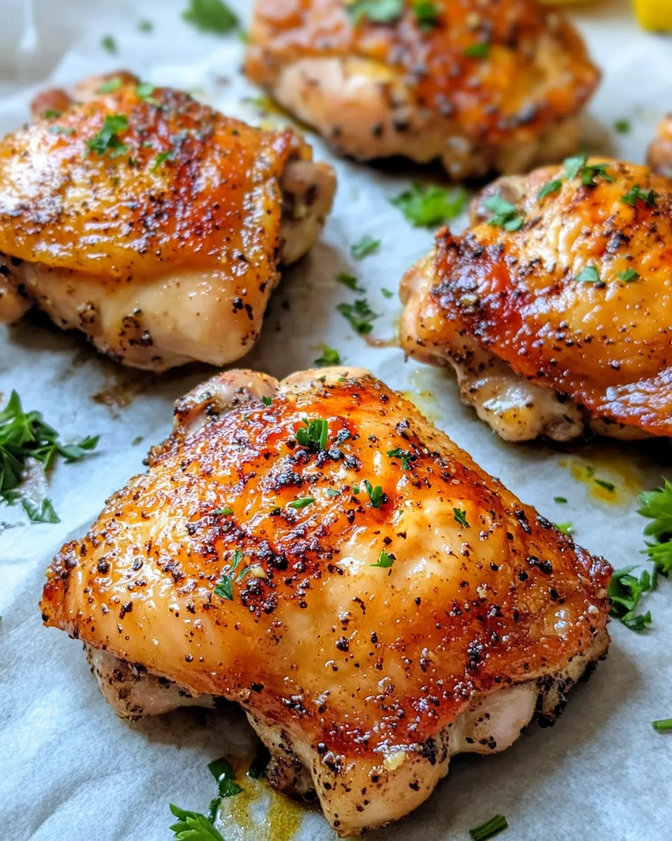 Classic Lemon-Pepper Chicken Thighs (Crispy Skin) recipe photo