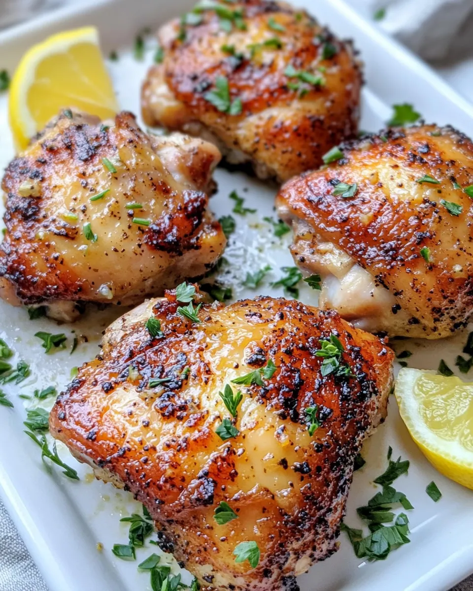 Easy Lemon-Pepper Chicken Thighs (Crispy Skin) dish photo