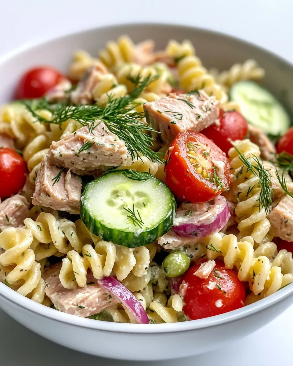 Easy Lemon Dill Tuna Pasta Salad (no mayo) recipe photo