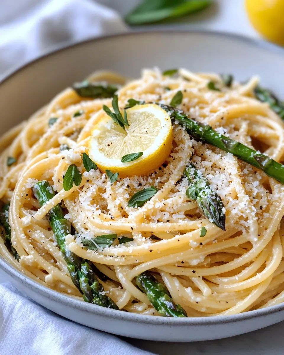Homemade Lemon Ricotta Asparagus Spaghetti recipe photo