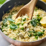 Homemade Lemon Ricotta Orzo with Spring Peas (Fall Cozy Twist) photo