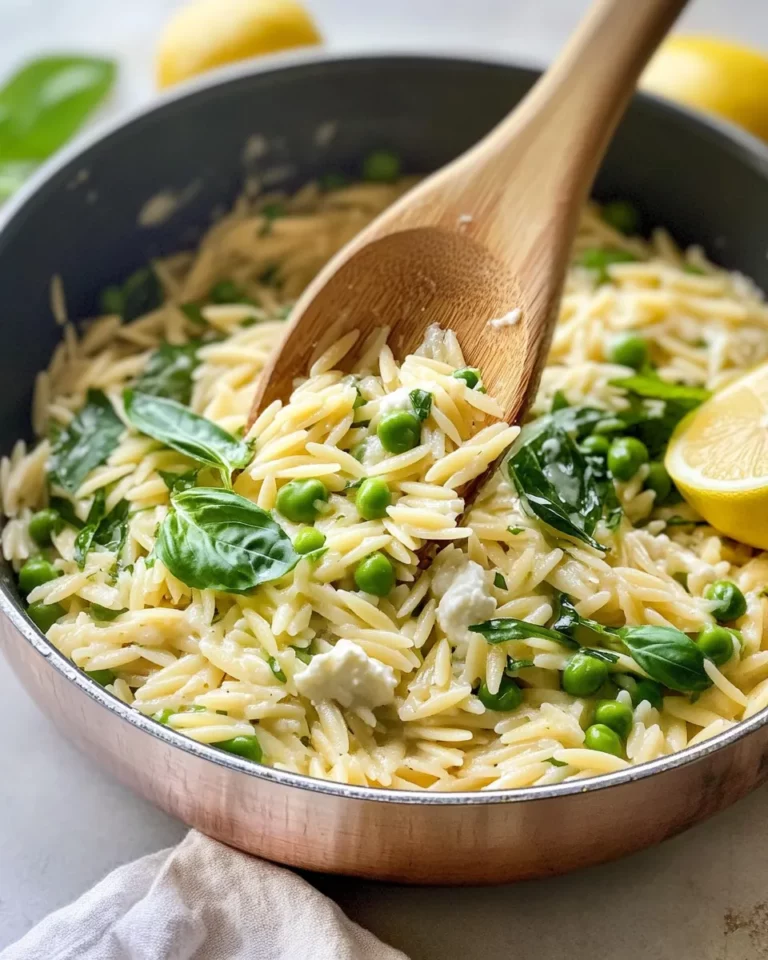 Homemade Lemon Ricotta Orzo with Spring Peas (Fall Cozy Twist) photo