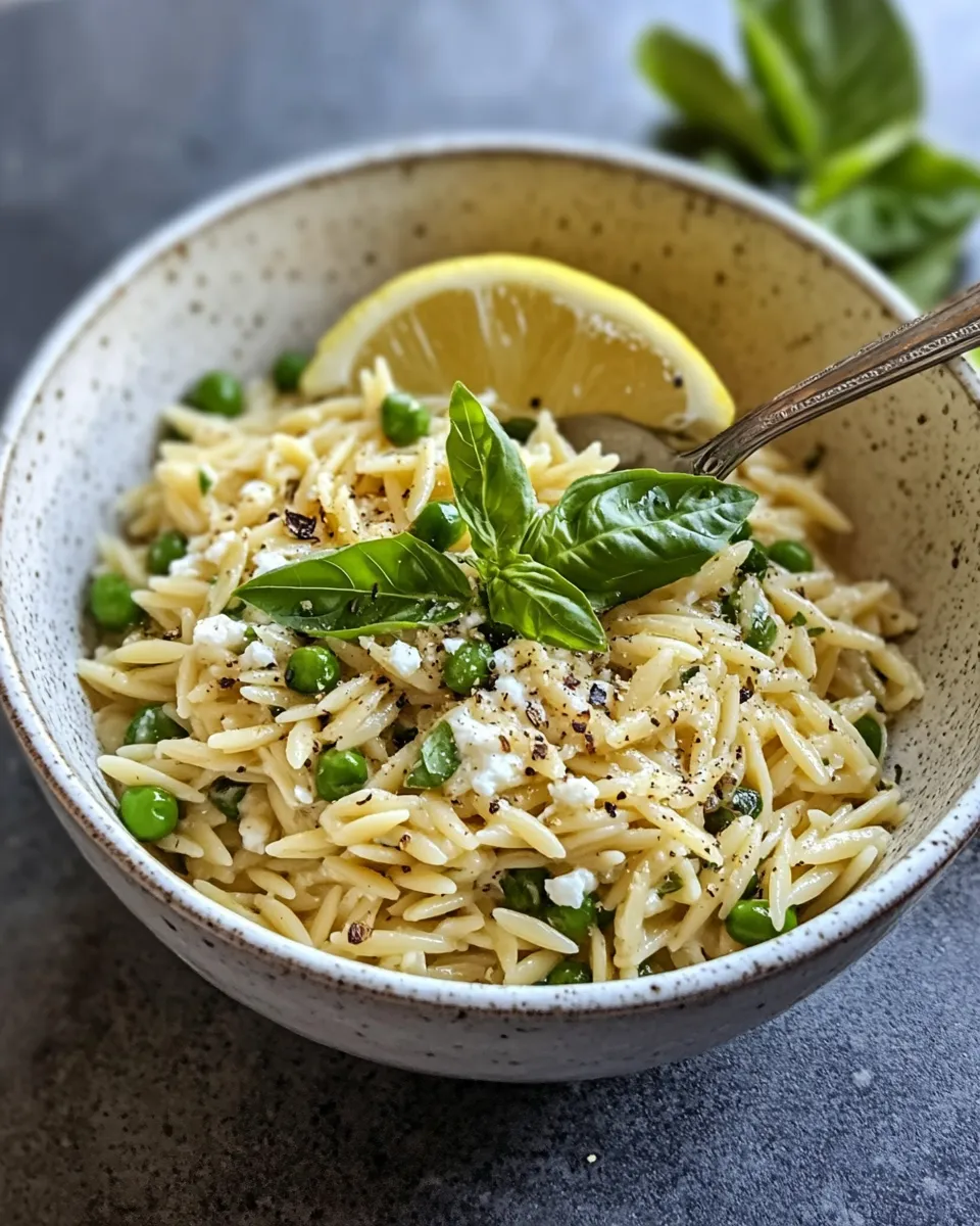Easy Lemon Ricotta Orzo with Spring Peas (Fall Cozy Twist) dish photo