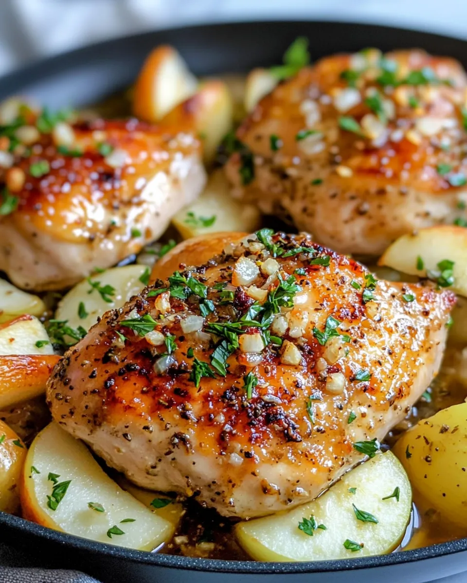 Classic Maple-Garlic Chicken with Apples & Onions image
