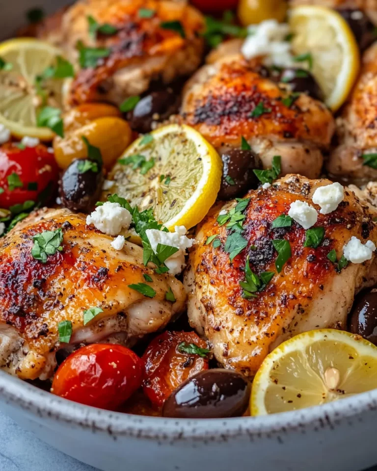 Homemade Mediterranean Baked Chicken with Olives & Feta photo