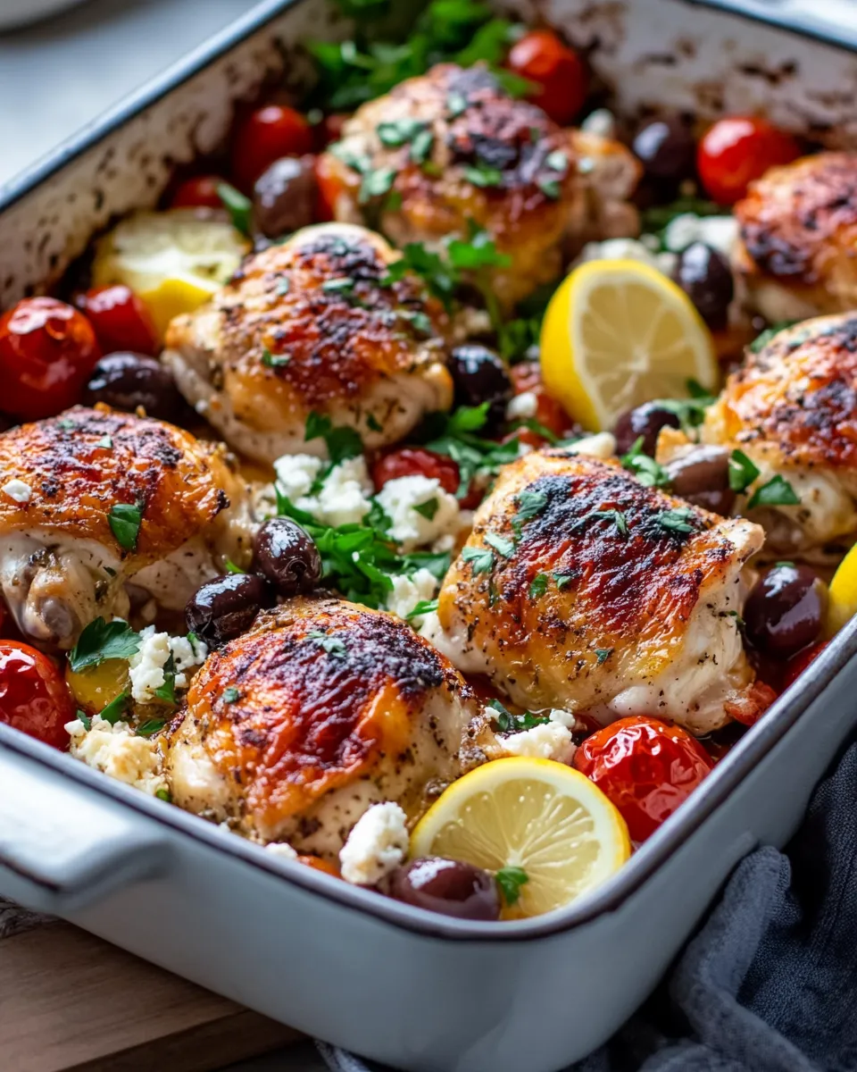 Delicious Mediterranean Baked Chicken with Olives & Feta dish photo