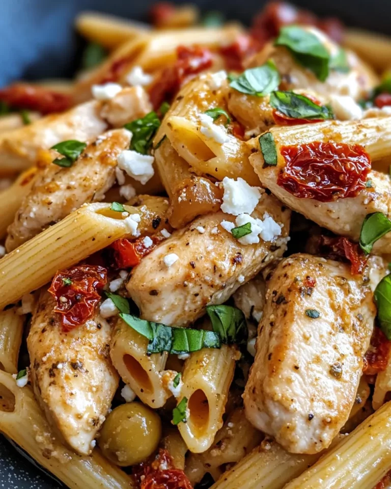 Homemade Mediterranean Chicken Pasta with Sun-Dried Tomatoes recipe photo