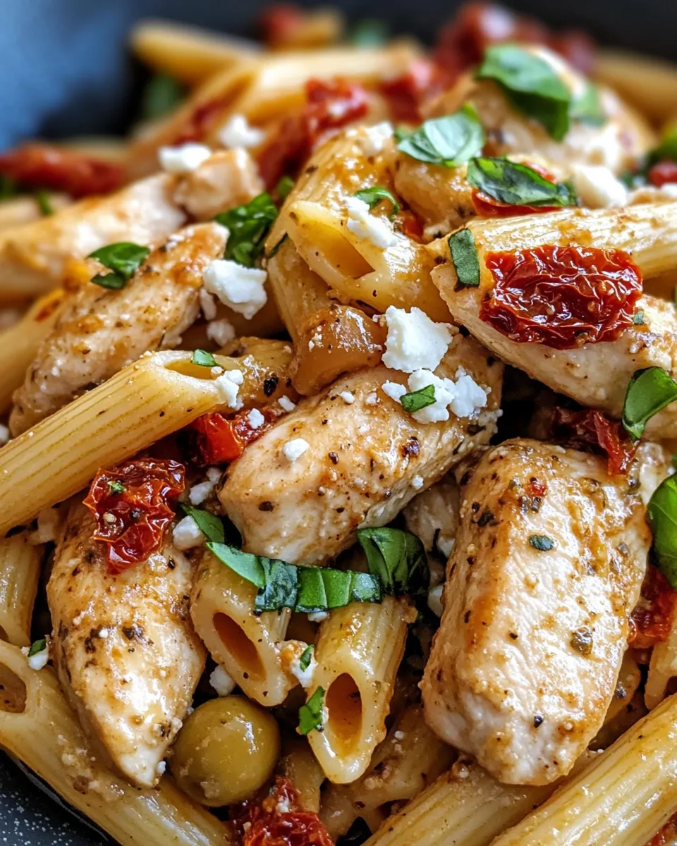 Homemade Mediterranean Chicken Pasta with Sun-Dried Tomatoes recipe photo