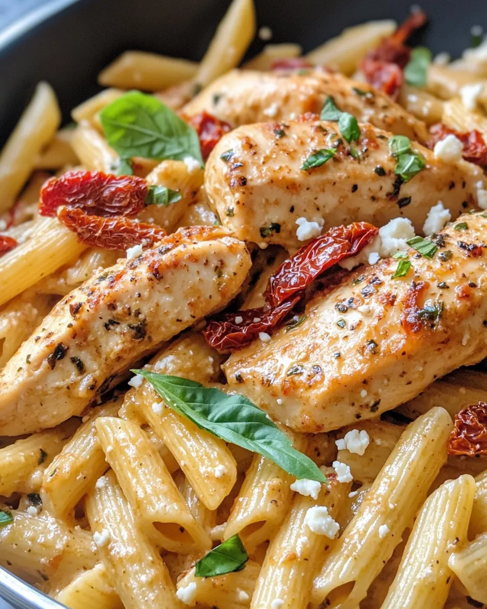 Delicious Mediterranean Chicken Pasta with Sun-Dried Tomatoes image