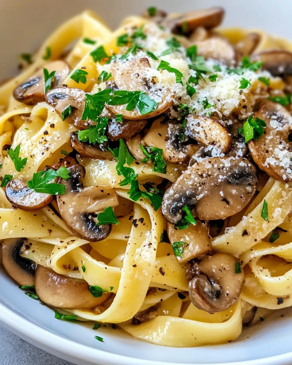 Classic Mushroom Marsala-Style Tagliatelle (no wine) dish photo