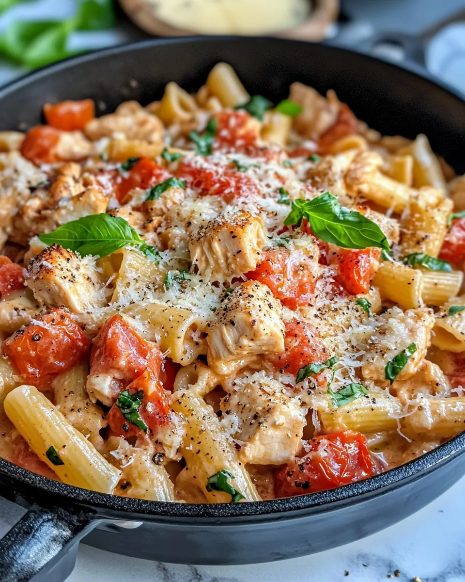 Easy One-Pot Creamy Tomato Chicken Cavatappi recipe image