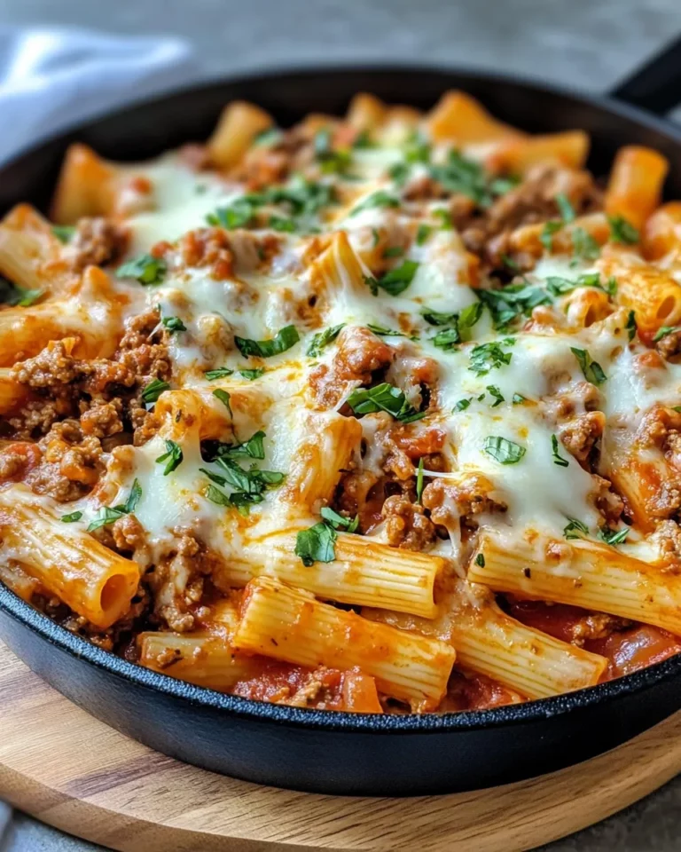 Homemade One-Skillet Baked Ziti (No Parboil) recipe photo