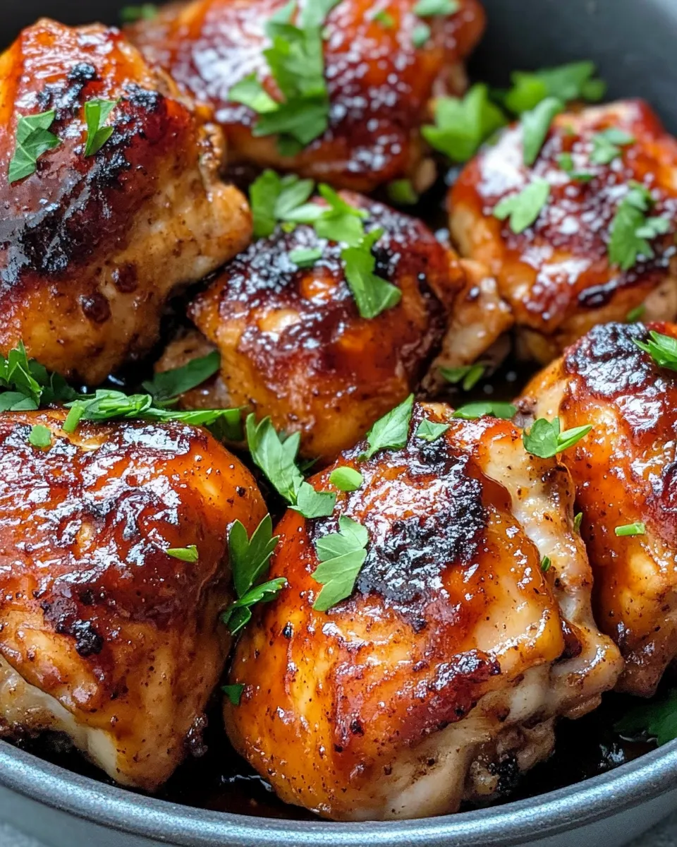 Homemade Oven-BBQ Chicken Thighs (Extra Juicy) photo
