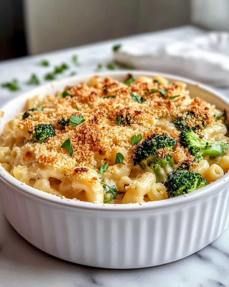 Easy Roasted Broccoli Cheddar Macaroni dish photo