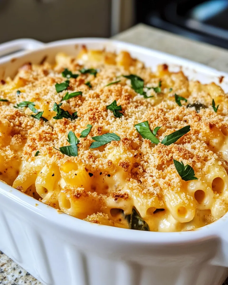 Delicious Roasted Corn & Poblano Mac and Cheese plate image