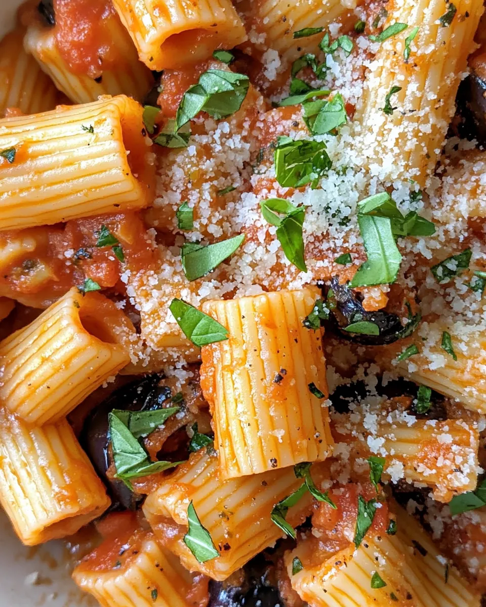 Classic Roasted Eggplant Pomodoro Rigatoni dish photo