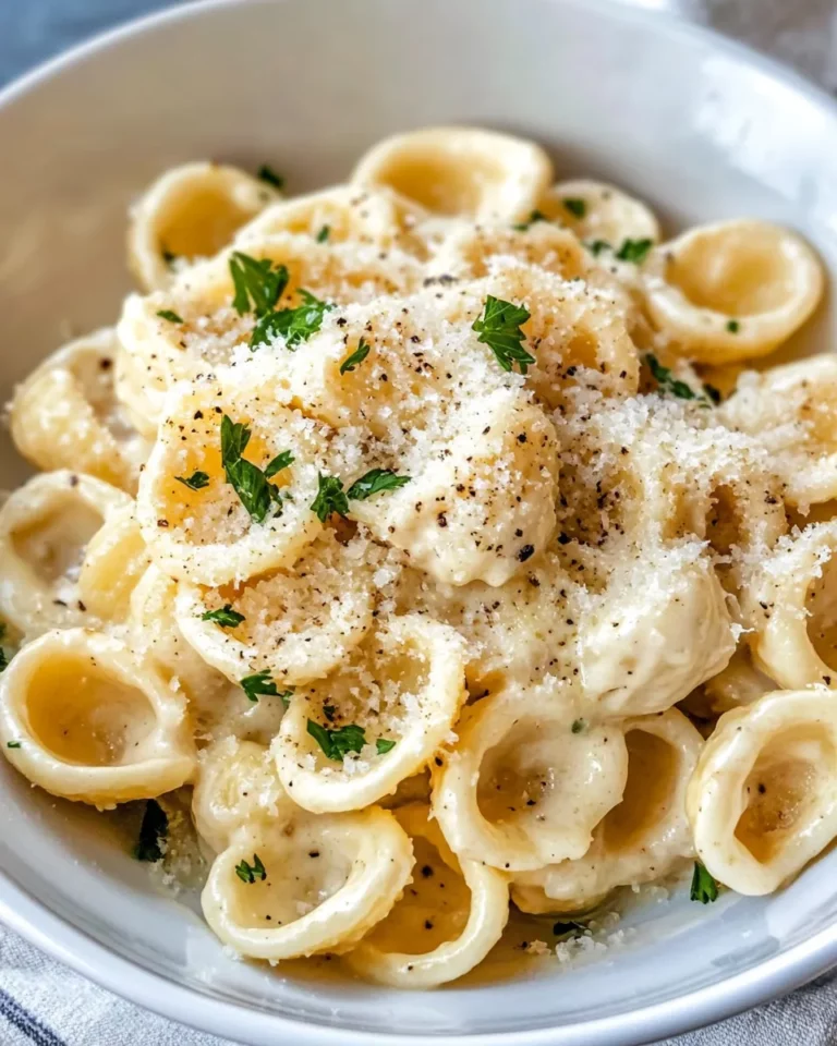 Homemade Roasted Garlic Alfredo Orecchiette recipe photo