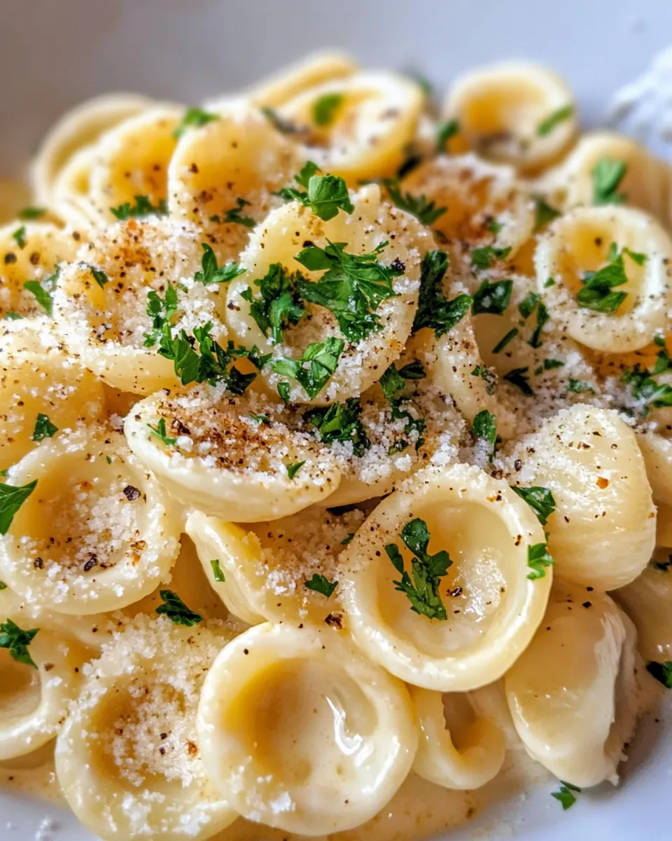 Classic Roasted Garlic Alfredo Orecchiette dish photo