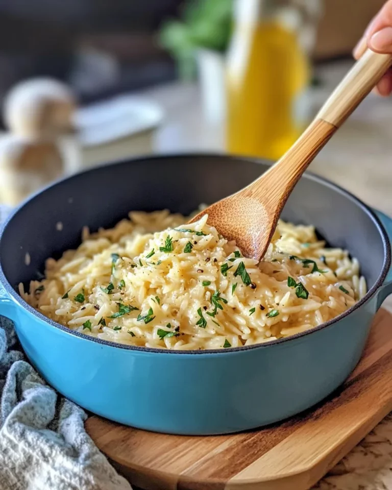 Homemade Roasted Garlic Parmesan Orzo Risotto photo