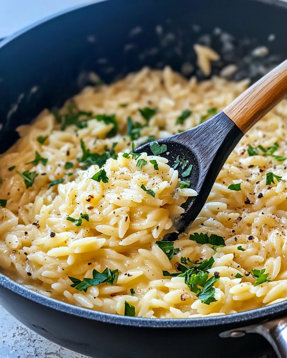 Classic Roasted Garlic Parmesan Orzo Risotto image