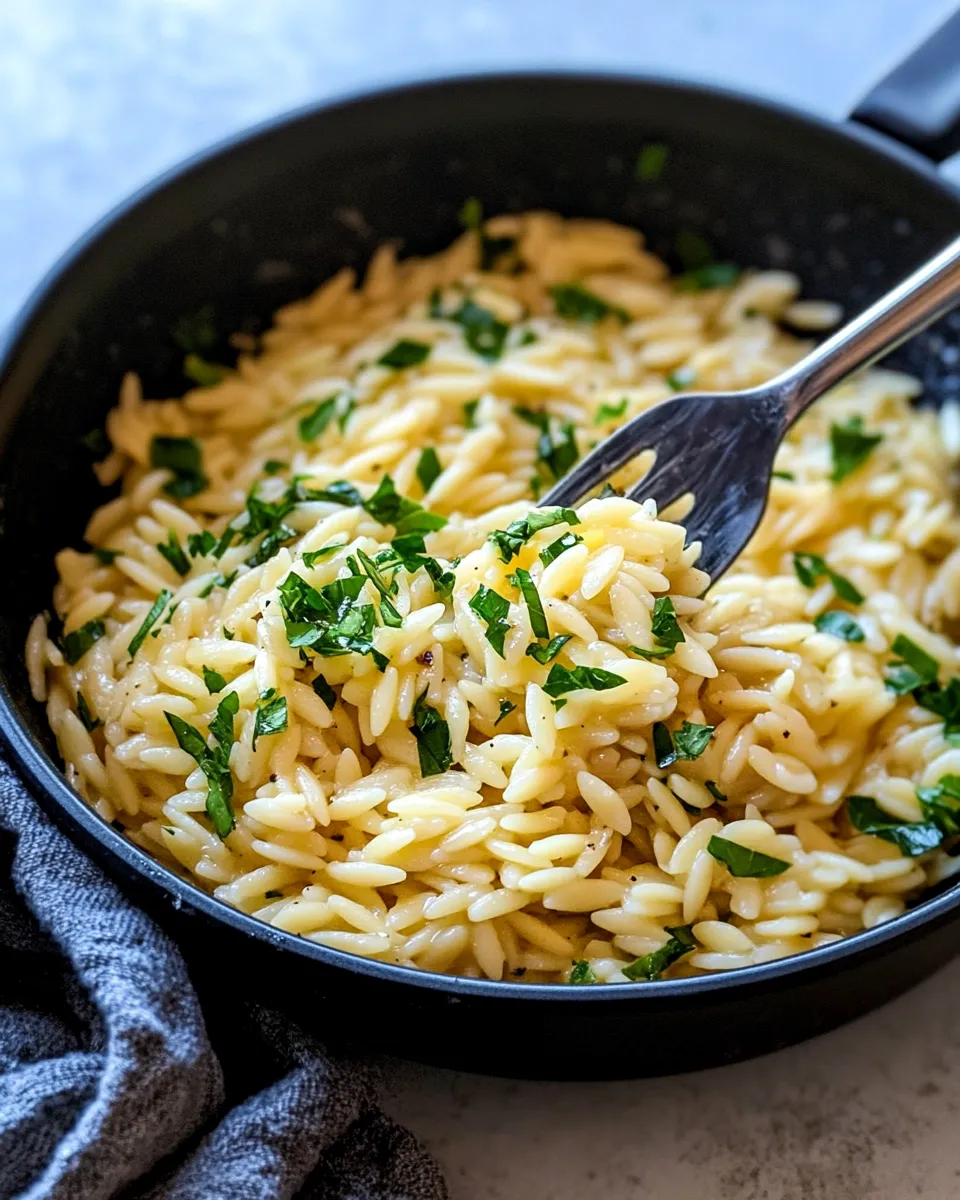 Easy Roasted Garlic Parmesan Orzo Risotto recipe photo