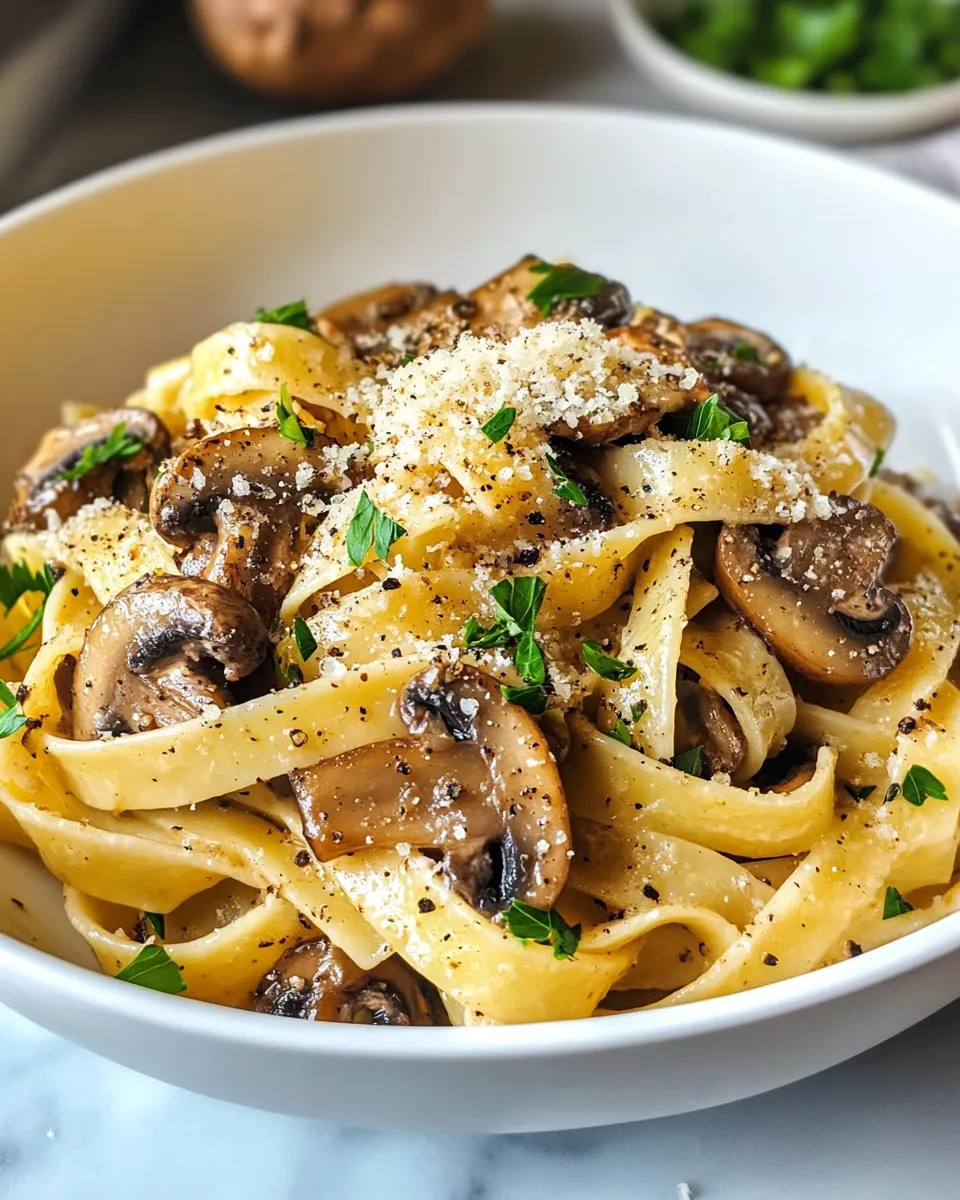 Classic Roasted Mushroom Truffle-Style Tagliatelle (no alcohol) image