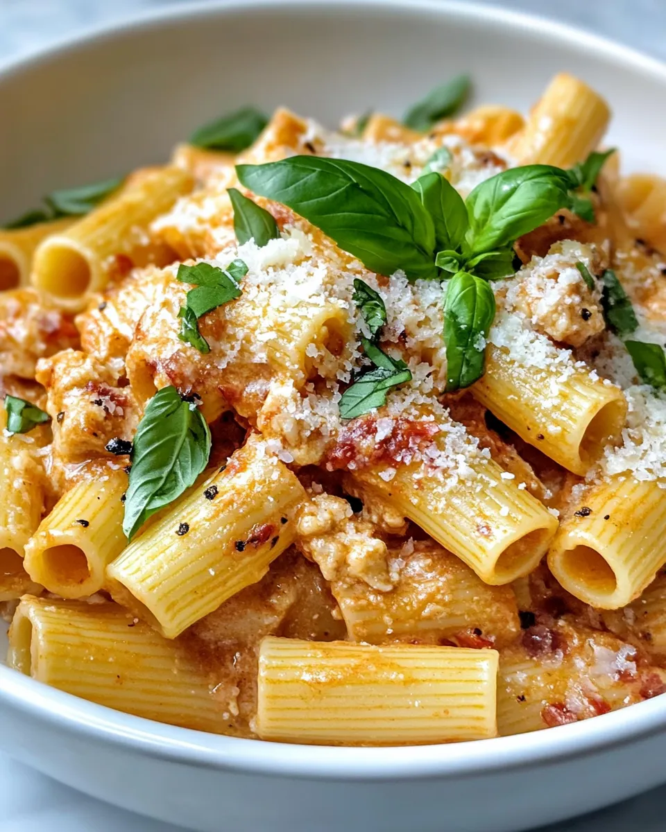 Homemade Roasted Pepper Vodka Rigatoni recipe photo