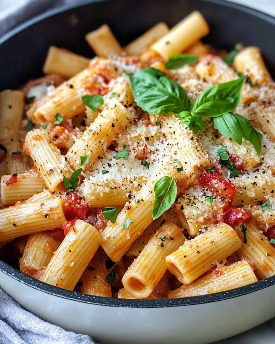 Classic Roasted Pepper Vodka Rigatoni dish photo