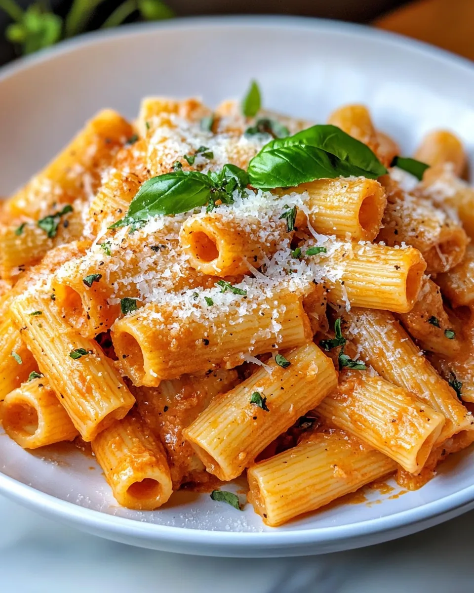Classic Roasted Red Pepper Cream Rigatoni image