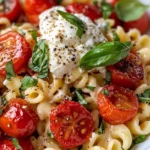 Homemade Roasted Tomato Burrata Cavatappi recipe photo