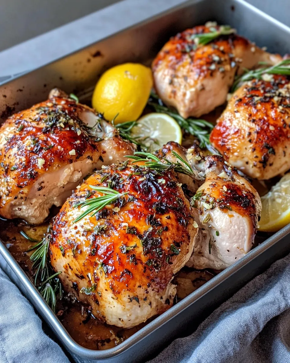 Delicious Rosemary-Garlic Roast Chicken with Pan Sauce dish photo