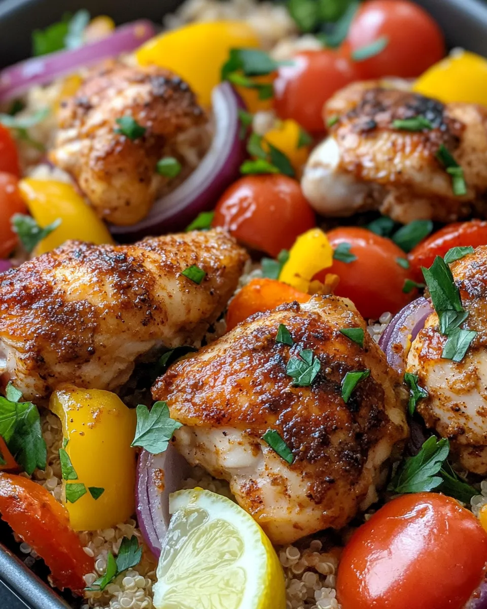 Easy Sheet-Pan Chicken Shawarma Bowls food shot